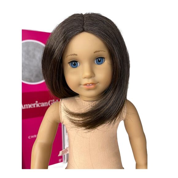 American Girl CHRISSA DOLL In Meet Outfit Dress Shoes Panties Book Bracelet BOX - Picture 7 of 10